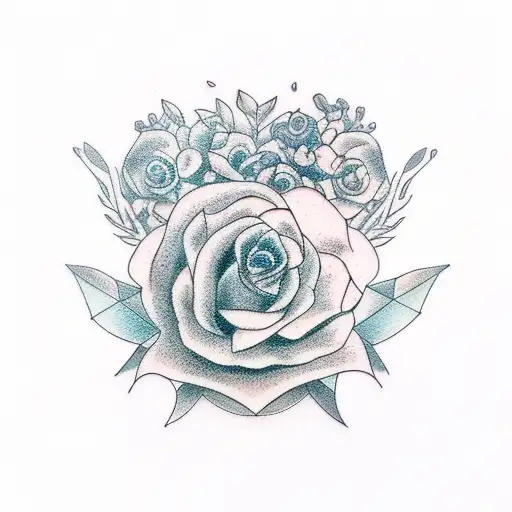 color ship tattoo design idea