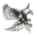 Eagle wings spread tattoo design idea