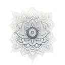 An intricate lotus flower blooming in front of a world map, representing the client's love for travel and spirituality. tattoo design idea