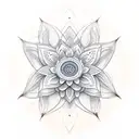An intricate lotus flower blooming in front of a world map, representing the client's love for travel and spirituality. tattoo design idea