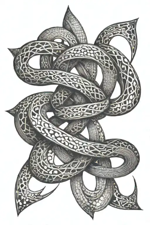 cybersigilism symbol intertwined tattoo design idea