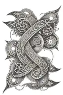 cybersigilism symbol intertwined tattoo design idea