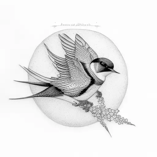 Swallow Bird tattoo design idea