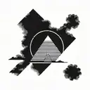 Maya pyramide Sonnenuntergang, kukulkan full body arising tattoo design idea