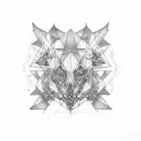 R with 1999 and 5 Triangles tattoo design idea