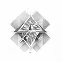 R with 1999 and 5 Triangles tattoo design idea
