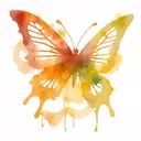 A black open star on the left and right of the front neck with a butterfly in the middle of neck.  tattoo design idea