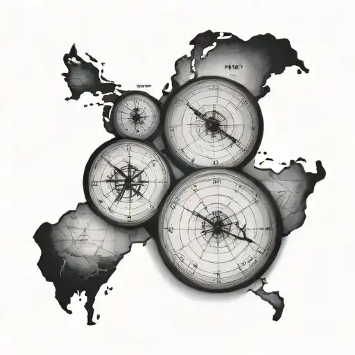longitude and latitude tattoo design idea