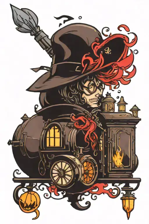 Harry Potter, Disney, Lord of the Rings and Howl's Howl's Moving Castle tattoo design idea