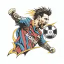 messi barcelona tattoo design idea