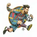 messi barcelona tattoo design idea