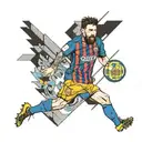 messi barcelona tattoo design idea