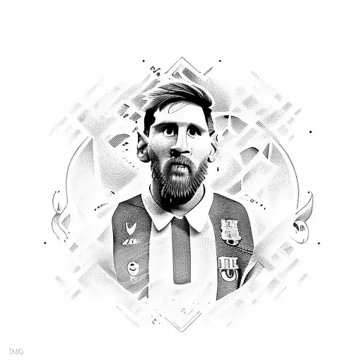 messi campeón del mundon tattoo design idea