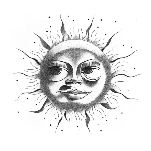 Sun of gold, sky of blue, both are gone from our night… day is through… do your best, then to rest, peace to you. tattoo design idea