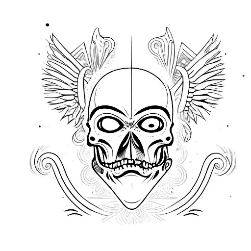 memento mori warrior  tattoo design idea