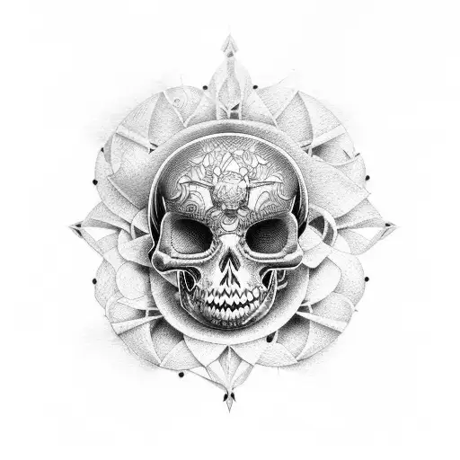 memento mori tattoo design idea