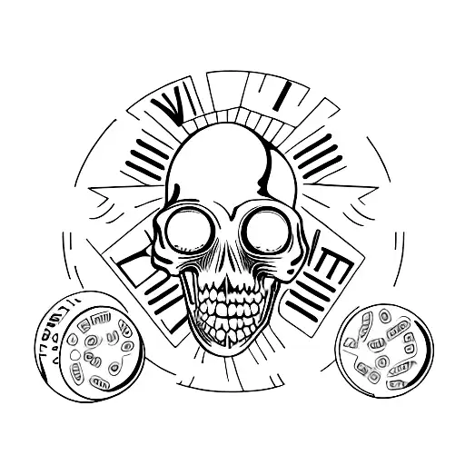 memento mori pills whisky and bix tattoo design idea