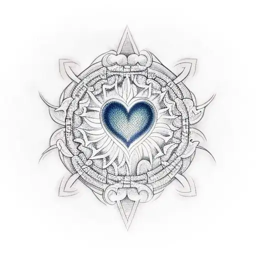 heart chakra tattoo design idea