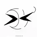  It should be sun and moon.   A boomerang revolving around it.   Some stars on the edge  tattoo design idea