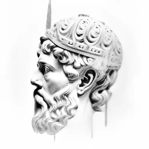 Marcus aurelius stoicism tattoo design idea