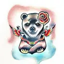Bear tattoo design idea
