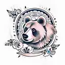 Bear tattoo design idea