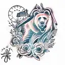 Bear tattoo design idea