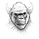 King Kong scar tattoo design idea