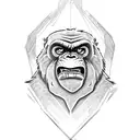King Kong scar tattoo design idea