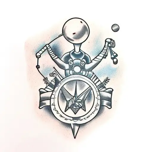 slingshot tattoo design idea