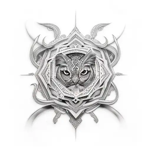 Persian god tattoo design idea