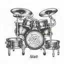 drums tattoo design idea