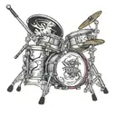 drums tattoo design idea