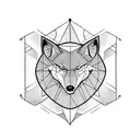 arrow with wolf tattoo design idea