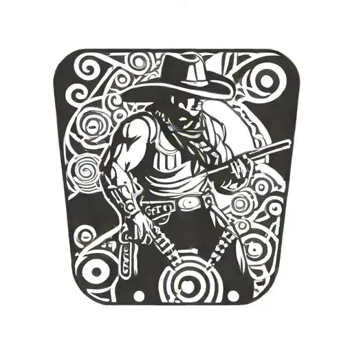 Cowboy tattoo design idea