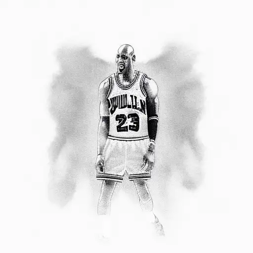 pixel Michael jordan tattoo design idea