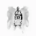 pixel Michael jordan tattoo design idea