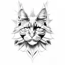 maine coon tattoo design idea