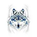 Wolf angry  tattoo design idea