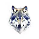 Wolf angry  tattoo design idea