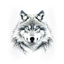 Wolf angry  tattoo design idea