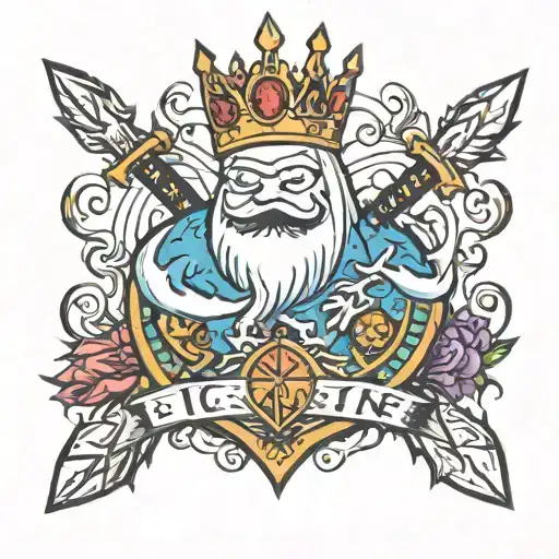 ice king adventure time tattoo design idea