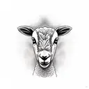 lamb tattoo design idea