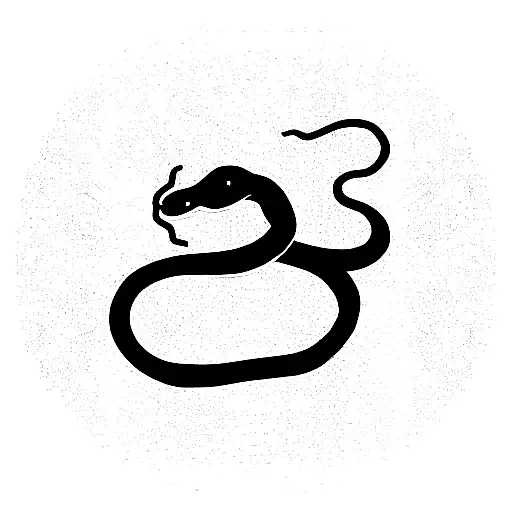 Snake wrapped around kayak paddle tattoo design idea