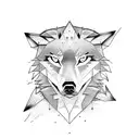 two wolves story tattoo design idea
