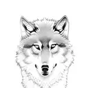 two wolves story tattoo design idea