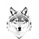 two wolves story tattoo design idea