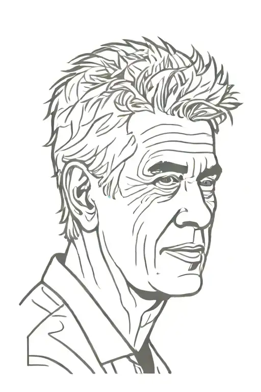 Anthony Bourdain tattoo design idea