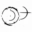 roman numerals and eclipse tattoo design idea