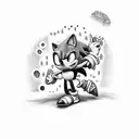 Sonic with your finger in a ring tattoo design idea